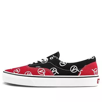 Кроссовки classic slip-on vlogo 'black red' Vans, черный
