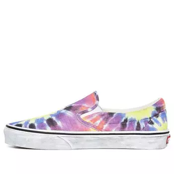 Кроссовки classic slip-on 'washed - tie dye' Vans, мультиколор
