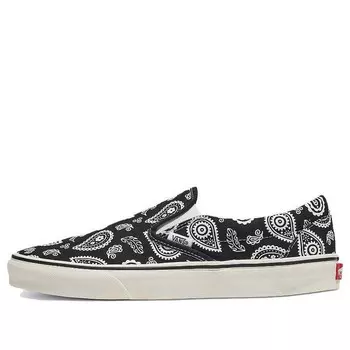 Кроссовки classic slipon 'primavera paisley black' Vans, черный