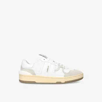 Кроссовки Clay из плетеной смеси с низким верхом Lanvin, белый