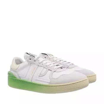 Кроссовки clay low top sneakers white/yellow Lanvin, мультиколор