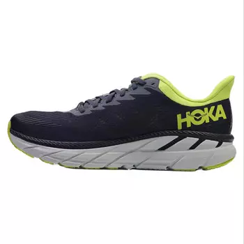 Кроссовки Clifton 7 для бега мужские с низким верхом, синие/желтые/белые Hoka One One