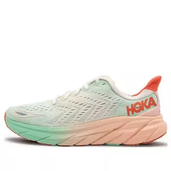 Кроссовки clifton 8 'orange mint green' Hoka One One, розовый
