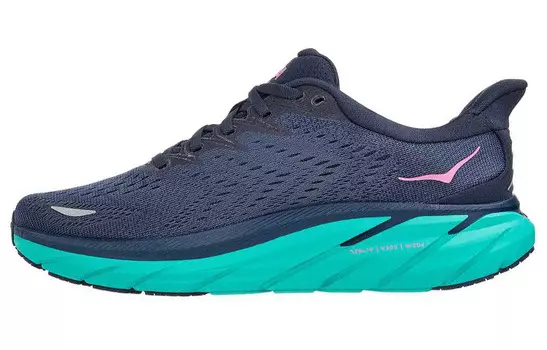 Кроссовки Clifton 8 женские с низким верхом, фиолетовые/зеленые Hoka One One