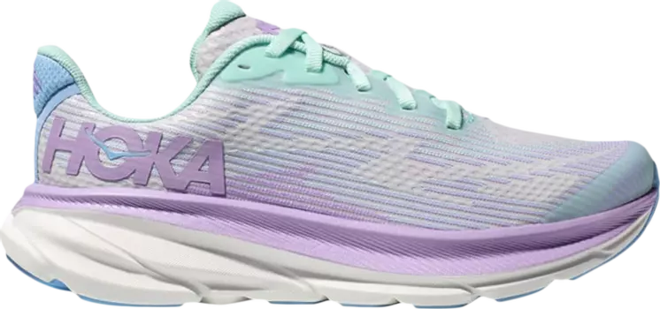 Кроссовки Clifton 9 Kids 'Sunlit Ocean Lilac Mist', синий