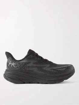 Кроссовки Clifton 9 с прорезиненной сеткой для бега HOKA ONE ONE, черный