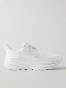 Кроссовки Clifton 9 с прорезиненной сеткой для бега HOKA ONE ONE, белый