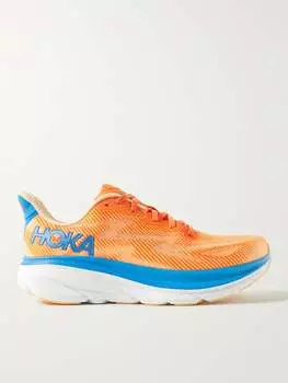Кроссовки Clifton 9 с прорезиненной сеткой для бега HOKA ONE ONE, апельсиновый