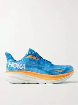 Кроссовки Clifton 9 с прорезиненной сеткой для бега HOKA ONE ONE, синий