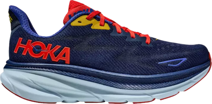 Кроссовки Clifton 9 Wide 'Bellwether Blue', синий