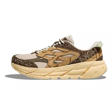 Кроссовки clifton l suede 'oat milk pollen' Hoka One One, коричневый