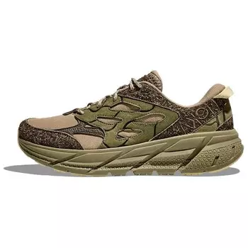 Кроссовки Clifton LS для бега мужские с низким верхом серо-коричневые Hoka One One