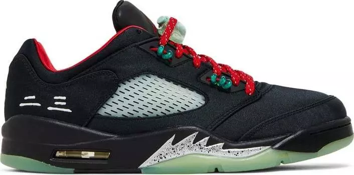 Кроссовки CLOT x Air Jordan 5 Retro Low Jade, черный
