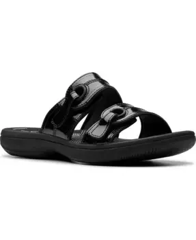 Кроссовки Cloudsteppers Breeze Maye Slip-On Flat Sandals Clarks, черный