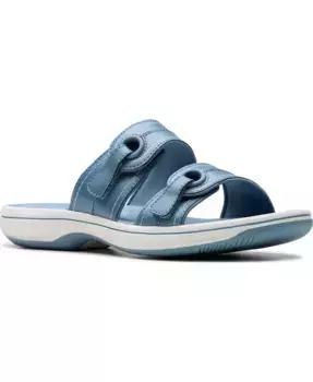 Кроссовки Cloudsteppers Breeze Maye Slip-On Flat Sandals Clarks, синий