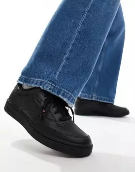 Кроссовки Club C 85 черного цвета Reebok