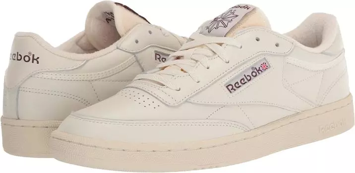 Кроссовки Club C 85 Reebok, цвет Chalk/Alabaster/Maroon