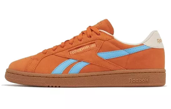 Кроссовки Club C Grounds UK 'Terracotta Cyan' Reebok, оранжевый/синий