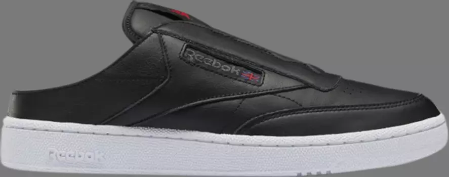 Кроссовки club c laceless mule 'black grey' Reebok, черный