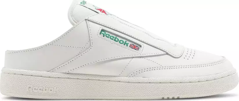 Кроссовки club c laceless mule 'chalk glen green' Reebok, пломбир