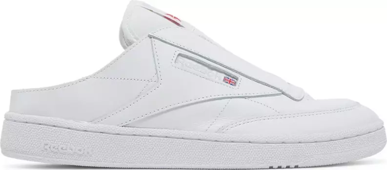 Кроссовки club c laceless mule 'triple white' Reebok, белый