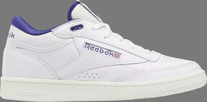 Кроссовки club c mid 2 vintage 'white bold purple' Reebok, белый