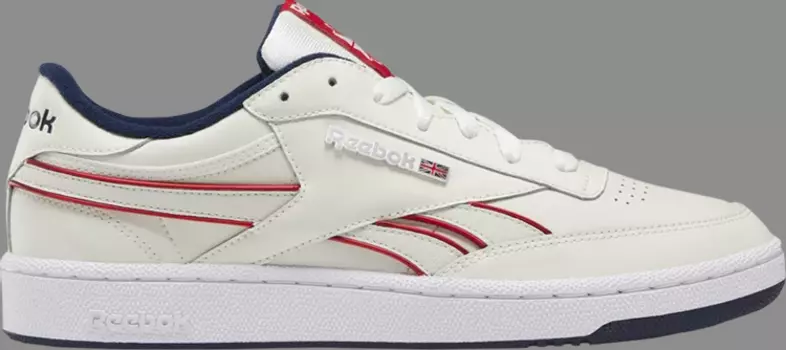 Кроссовки club c revenge plus 'chalk navy red' Reebok, белый