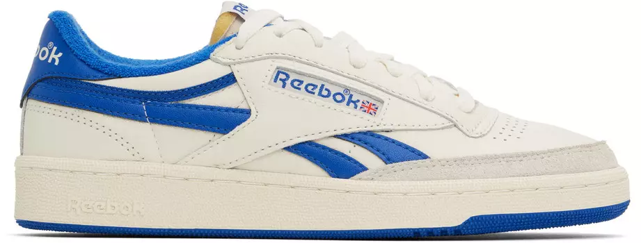 Кроссовки Club C Revenge Vintage в цвете Off-White & Blue Reebok Classics, Chalk/Croyal/Excred