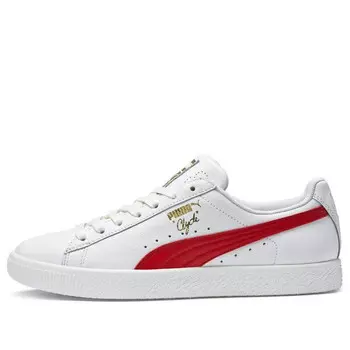 Кроссовки clyde core leather foil 'white cherry' Puma, белый
