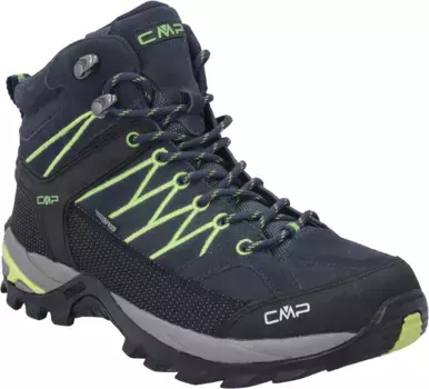 Кроссовки CMP "RIGEL MID TREKKING SHOES WP", водонепроницаемые, цвет B.Blue-Gecko