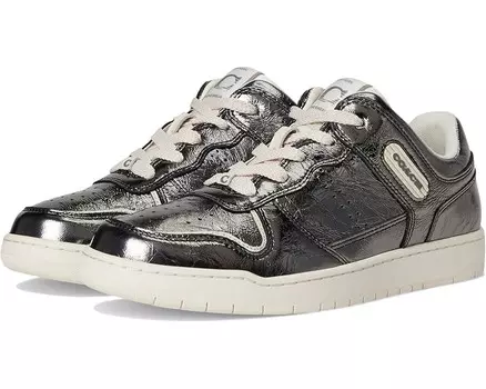Кроссовки COACH C201 Crinkle Metallic Sneaker, цвет Anthracite