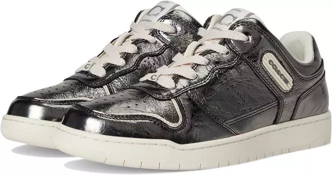 Кроссовки COACH C201 Crinkle Metallic Sneaker, цвет Anthracite