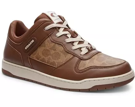 Кроссовки COACH C201 Signature Sneaker, цвет Saddle 1