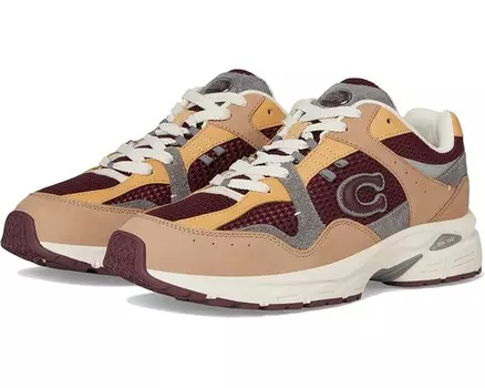 Кроссовки COACH C301 Mixed, цвет Taupe/Merlot