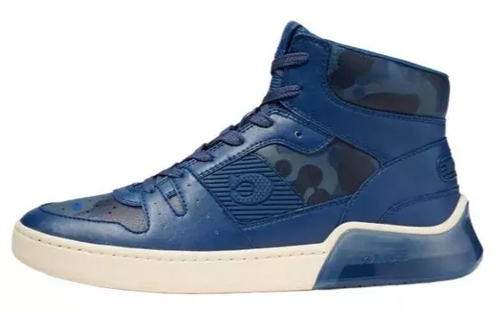 Кроссовки COACH CitySole Skateboarding Shoes Men High-top Navy, темно-синий