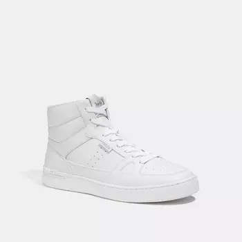 Кроссовки COACH Clip Court High Top, цвет Optic White