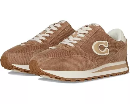 Кроссовки COACH Corduroy Runner Sneaker, серо-коричневый