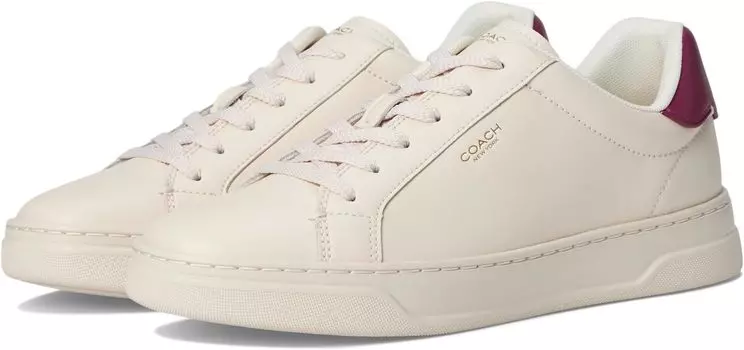Кроссовки COACH High Line Leather Sneaker, цвет Pink/Chalk
