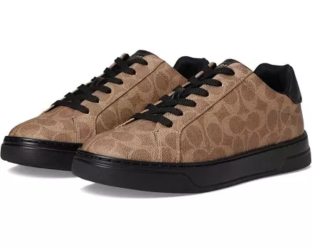 Кроссовки COACH High Line Sneaker In Signature Canvas, цвет Khaki/Black