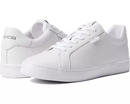 Кроссовки COACH Lowline Leather Low Top, цвет Optic White