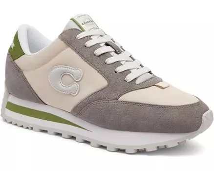 Кроссовки COACH Runner Sneakers, цвет Dark Lime/Chalk