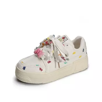 Кроссовки Cobx Skateboarding Shoes Women's Low-top Beige, бежевый