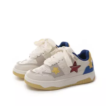 Кроссовки Cobx Skateboarding Shoes Women's Low-top, бежевый/синий