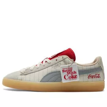 Кроссовки coca-cola x suede 'slate pinstripes' Puma, белый
