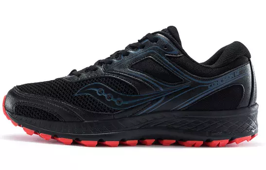 Кроссовки Cohesion 12 мужские с низким верхом, черные/синие/красные Saucony