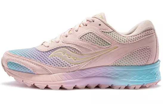 Кроссовки Cohesion 12 женские с низким верхом розовые и синие Saucony