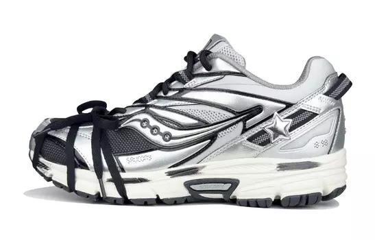 Кроссовки Cohesion 2K для бега унисекс с низким верхом, черные/серебристые Saucony
