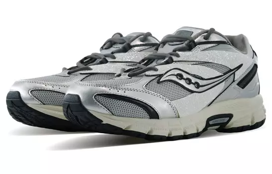 Кроссовки Cohesion 2K унисекс с низким верхом, черные, серые, серебристые Saucony