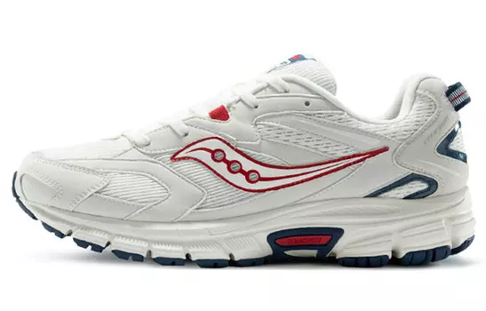 Кроссовки Cohesion 9 для бега мужские с низким верхом бежевые/белые/синие Saucony