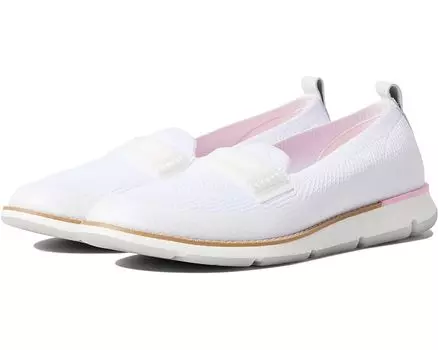 Кроссовки Cole Haan 4. Zerogrand Stitchlite Loafer, цвет White Knit/White Iridescent TPU/Optic White/Oyster Mushroom